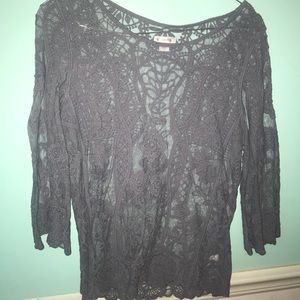 Periwinkle Lace Sheer Top (Teen Wolf)